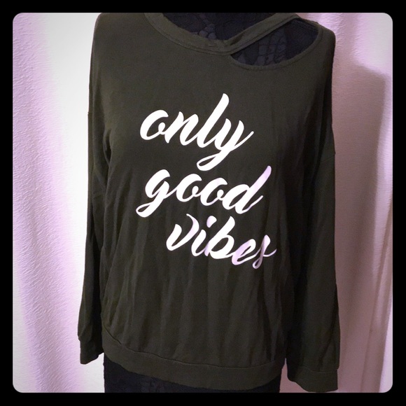 Express Tops - Express one shoulder green  sweatshirt. Size M